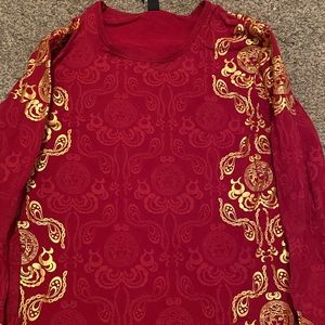 Medusa long sleeve t shirt red and gold flames men’s medium (m)
